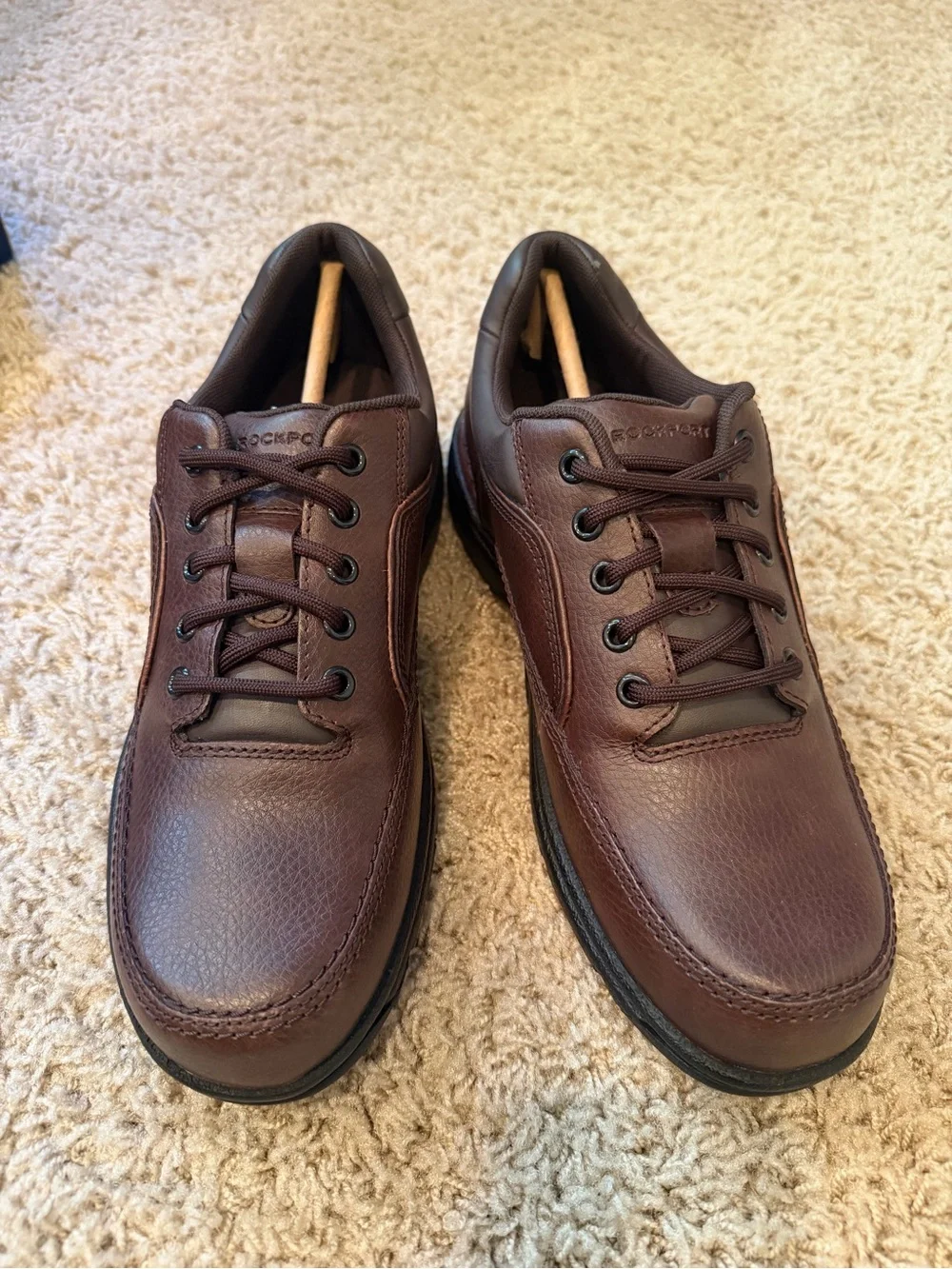 Rockport Brown Leather Lace-Up Oxfords